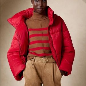 Banana Republic Red Puffer Coat - Brand New / Never Worn